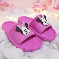 Chinelo Slide Infantil Menina Minnie Confortável e Estiloso Nuvem Adulto Feminina
