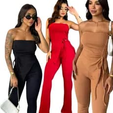 Conjunto Feminino  Tomara que Caia com Calça Flaire aerolook moda Casual