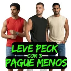 Unidade ou Kit com 3 Regata Masculina Machão Básica Oversized  100% Algodão 30.1