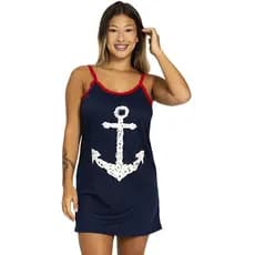 Camisola Estampada Feminina Vestido de Verão Conforto e Alças Finas