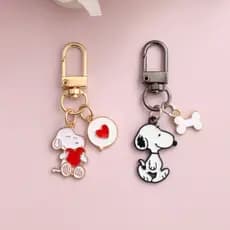 Chaveiro De Metal Snoopy Dos Desenhos Animados Pingente Delicado