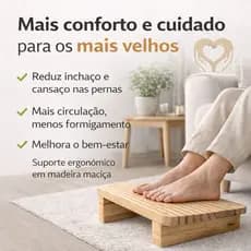 Suporte ergonômico para apoiar seus pés e pernas - reduz inchaços, cansaço dos pés e promove o bem estar