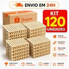 Prendedores Pregadores Roupa Madeira embalagens com 120, 60, 30 ou 24unidades