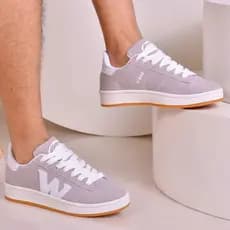 Tenis Wbox Footwear Cinza Universitário Unissex Casual Esportivo Confortavel Academia Caminhada