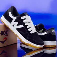 Tenis W box Danks Campen Premium Unissex Pto/Bco Academia Casual  Confortavel W Corrida