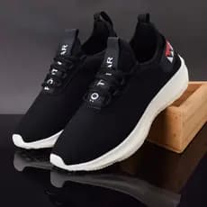 Tenis Wbox JOGGING PRETO BRANCO Corrida Unissex  Confortavel Academia Leve Treino Promocao Macio