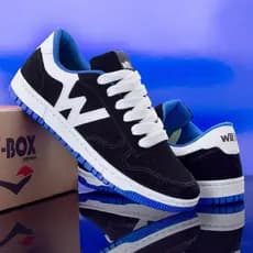 Tenis W box Danks Campen Premium Unissex Pto/Azul Academia Casual  Confortavel W Corrida