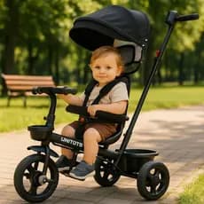 Triciclo Infantil Vetrol Empurrador Bicicleta Proteção Solar Assento Confortável Quadriciclo
