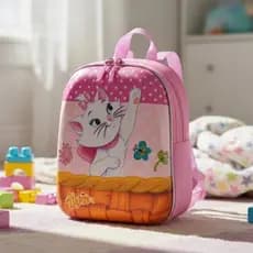 Mochila Infantil Marie Disney Gatinha Rosa Personagem Fofo Escola Creche Alça Regulável Menina