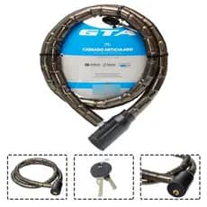 Cadeado Articulado GTA Corrente Grossa Forte Resistente Anti Furto 18x100cm Bicicleta Moto Step