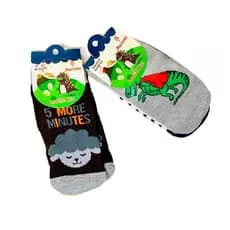 Kit 6 Pares Meia Cano Médio Infantil Menino Super Antiderrapante Confortável Estampas Divertidas