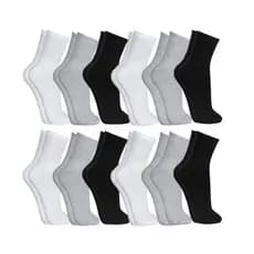 Kit 3, 6 e 12 Pares de Meias Algodão Masculina Adulto Sport Cano Longo Trabalho Dia a Dia