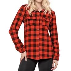Camisa Xadrez Manga Longa Feminina Plus Size Blusa Viscose Festa Junina Quadrilha