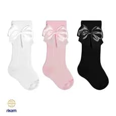 Meia Cano Longo com Laço Feminina RN/PP - Rikam