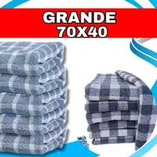 kit 5/10/15/20 un Pano De Chão grande Xadrez  Branco Tamanho70x40 saco duplo pano de limpeza algodão