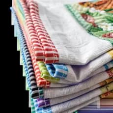 kit Pano de prato Grande estampado com viés para cozinha 100% Algodão