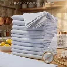 Pano De Prato Branco O Legitimo Kit Com10  Peças