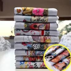 Pano De Prato Estampado Bainha Kit Com 10 Peças 100% algodão