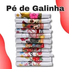Kit Pano de Prato Pé de Galinha Grande 100% Algodão Estampado com Bainha Reforçada – Secagem Rápida