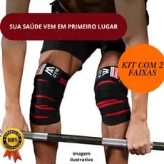 Faixa Elastica para Joelho Academia com 2 unidades Faixa De Compressão Melhora Articulação e de Alta Qualidade Multiuso