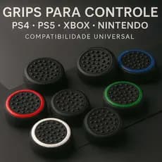 Par de Grip Protetor Analógico Para Controle Gamer Borrachinha com Compatibilidade Universal