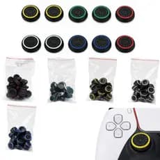 Kit com 125 Grips Protetor Analógico Borrachinha Gamer Atacado Lojista compatibilidade Universal Diversas Cores