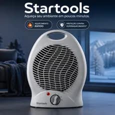 Aquecedor Elétrico Portátil Startools 2000W 220V Aquecimento Rápido com Proteção Contra Superaquecimento