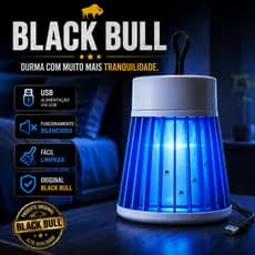 Luminária Mata Mosquito Black Bull USB Repelente Elétrico Portátil Anti Insetos Silenciosa para Quarto Sala Escritório