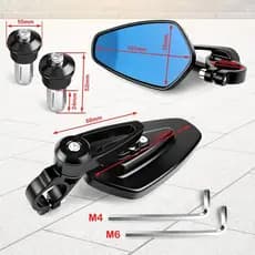 Espelho Retrovisor Para Motocicleta 22 Mm Alumínio/vidro