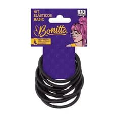 Kit 10 Elásticos De Cabelo Sem Metal Básico Linha Bonitta
