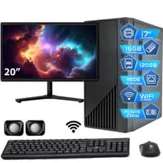 Computador Intel I7 16gb SSD 120GB Monitor 20' - Completo