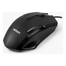 Mouse Óptico Usb C/ Fio Usb Ergonômico 1200 Dpi Ms-71 Exbom Preto