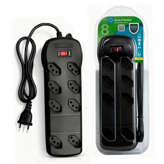 Filtro De Linha 8 Tomadas Circuit Breaker 10a 1,20m Bivolv