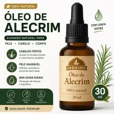 Óleo de Alecrim Crescimento Capilar, Combate a Acne.Óleo Vegetal 100% Natural 30 ML Dermabel