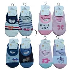 Kit 3 Pares de Meia Sapatilha Infantil Antiderrapante Meninos ou Meninas Material Confortável