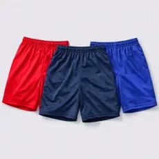 Kit 3 Bermudas Infantis Para Meninos Tecido Esportivo Leve e Confortável Cores Sortidas