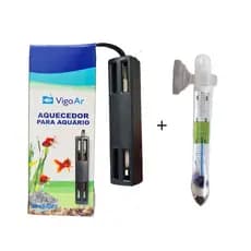 Aquecedor Para Peixe Betta 2,5W Vigoar + Termometro De Vidro aquario