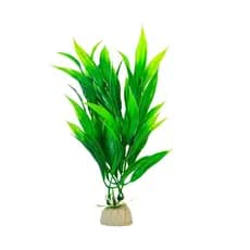 Planta artificial 17cm decoração verde lisa robusta