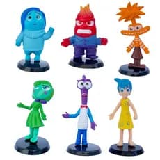 Enfeite para aquário Kit 6 personagem Divertidamente crianças brinquedo