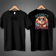 Camiseta Premium Básica T-shirt Camisa capivara respect 100% Algodão treino