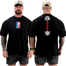 Camiseta Camisa Oversized Top para Academia Musculação Train hard  Streetwear 100% Algodão