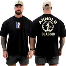Camiseta Camisa Oversized Top para Academia Musculação Arnold Streetwear 100% Algodão
