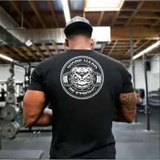 Camiseta Camisa Oversized Top para Academia Musculação Buldog Streetwear  over 100% Algodão 1011