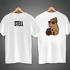 Camiseta Premium Básica T-shirt capivara chimarrao 100% Algodão treino