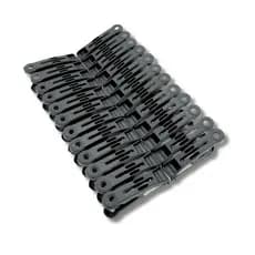 Prendedores COR PRETO Plástico Resistente Grampos de Roupas Pregadores Varal