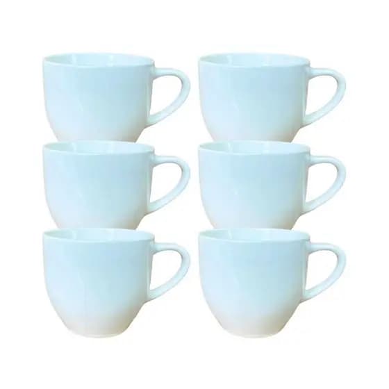 CONJUNTO COM 6 XÍCARAS DE PORCELANA PARIS COLORIDAS 170 ML