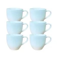 CONJUNTO COM 6 XÍCARAS DE PORCELANA PARIS COLORIDAS 170 ML