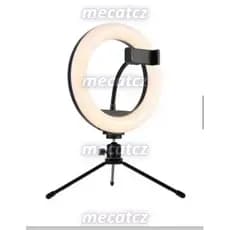 Anel Ring Light 8 Pol + Tripé De Mesa + Suporte Cel Video