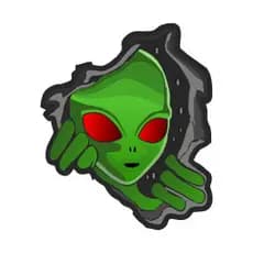 Adesivo Alienígena Alien para carro moto caminhão capacete impreshow não desbota
