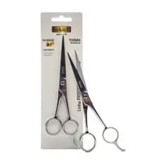 Tesoura De Barbeiro Profissional Gold 6.5 Aço Inox